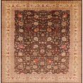 thumbnail image 1 of Ahgly Company Indoor Square Mid-Century Modern Brown Sand Brown Oriental Area Rugs, 3' Square, 1 of 6