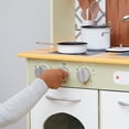 thumbnail image 6 of Teamson Kids Little Chef Boston Farmhouse Kitchen Playset, 9 Pcs Acc. Set, Oven, Microwave, Sink, Burner, Green/White, 6 of 10
