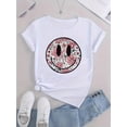 thumbnail image 2 of playera corta sin mangas para mujerGraphic Print Crew Neck T-Shirt, Casual Short Sleeve T-Shirt For Spring & Summer, Women's ClothingFather's Day, Mother's Day, New Year, Spring Festival, Valentine', 2 of 6