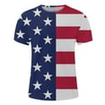 thumbnail image 4 of Independence Day Mens Summer Tops USA Star Stripes Graphic Tees Crew Neck Slim Fit 4th July Patriotic T-Shirts Memorial Day Shirts, 4 of 5