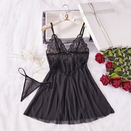PuPy Lingerie Sets For Women Sexy Crotchless Plus  Sexy Lingerie Set With Hollowed Out Bra Neck And Weave Belt For Women High Waisted Lingerie Skirt Clearance Deals