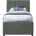 thumbnail image 3 of Meridian Furniture Hudson Vert Cuir Végane Lit Gigogne Simple, 3 of 10
