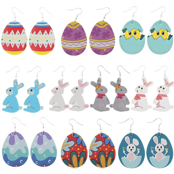 SPRING PARK Women Easter Lightweight Happy Easter Teardrop Earrings Dangle Drop Earrings