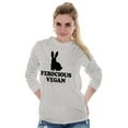 thumbnail image 3 of Ferocious Vegan Herbivore Bunny Long Sleeve TShirt Men Women Brisco Brands L, 3 of 6