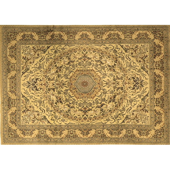 Ahgly Company Indoor Rectangle Medallion Brown Traditional Area Rugs, 4' x 6'