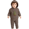 thumbnail image 2 of BLVB Toddler Baby Boy Girl Christmas Outfits Long Sleeve Hoodie Sweatshirt Christmas Tree Pant 2PCS Fall Winter Clothes Set, 2 of 6