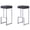 Gray, variant on Dorrington Modern Faux Leather Backless Bar Stool in White/Silver (Set of 2)