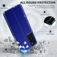 thumbnail image 2 of for Samsung Note 20 Ultra 5G Case View Clear Smart Window Kickstand Note 20 Ultra Case Slim Mirror Hard PC Leather Luxury Flip Case for Samsung Galaxy Note 20 Ultra Cover (Blue), 2 of 14
