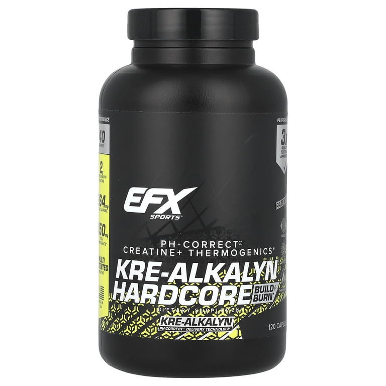 All American EFX Kre-Alkalyn Hardcore Pre-Workout Capsules, Fat