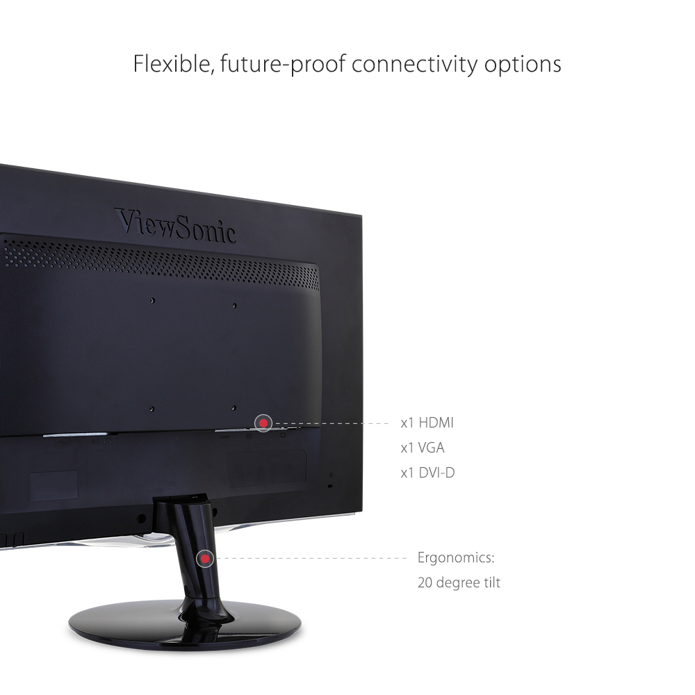 ViewSonic VX2252MH 22 Inch 2ms 60Hz 1080p Gaming Monitor with HDMI DVI and VGA Inputs - image 5 of 7