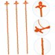thumbnail image 2 of 3 Pcs Unclog Cleaning Tool Duct Cleaning Tools Toilet Sink Hair Unclogging Tool Drain Hair Clog Opener Sewer Hair Snake Abs Orange Sink Clog Remover Drain Clog Remover for Sink, 2 of 5