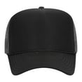 thumbnail image 4 of Couver 5 Panel High Crown Back Split Mesh Polyester Foam Trucker Hat, Black Charcoal Grey, 12 Count, 4 of 7