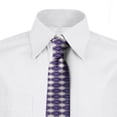 thumbnail image 2 of Geometric Necktie, Vivid Chevron Zigzags, Dress Tie, 3.7", Dark Purple Lavender, by Ambesonne, 2 of 3