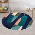 thumbnail image 3 of Teppich Homes Handmade Blue Tufted Area Rug 14x14 - Soft Wool Carpet for Bedroom and Living Room Décor, 3 of 8