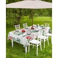 thumbnail image 5 of Summer Flamingo Outdoor Tablecloth - 60 Inch Round Dining Table Cover, Green Palm Leaf Tropical Waterproof Outdoor Table Cloth with Umbrella Hole & Zipper for Picnic/Patio/Party, 5 of 7