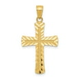 thumbnail image 1 of FB Jewels 14K Yellow Gold Diamond-cut Latin Cross Pendant, 1 of 4