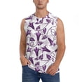 thumbnail image 1 of Balery Violets Flowers Camisetas sin mangas para hombre, absorbe la humedad y protege contra el mal olor.-X-Large, 1 of 7