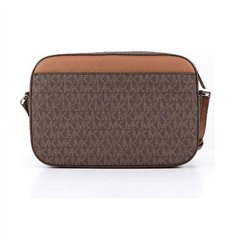Michael Kors Women's Jet Set Signature PVC Crossbody Bag, Brown