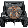 thumbnail image 2 of Lotusprinthandmade Funny Cow Lovers Graphic Spare Tire Cover Without Backup Camera Hole 6 Sizes (32 in.), humorous cow print spare tire cover, 2 of 6
