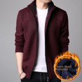 thumbnail image 4 of Suéter tipo cárdigan de otoño e invierno grueso con forro polar para hombre, suéter de cuello alto, suéter de talla grande, 4 of 5