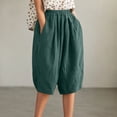thumbnail image 2 of Rhuody Pants For Womens Empire Waist Wide Leg Relax Fit Solid Color Trousers With Pocket Versatile Bottoms L Green, 2 of 4