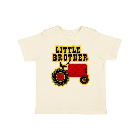 

Inktastic Red Tractor Little Brother Gift Toddler Boy Girl T-Shirt