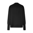 thumbnail image 5 of Ounisa Sweatshirt for Women Oversized Waffle Knit Crewneck Sweatshirts Long Sleeve Side Slits Casual Pullover Tops, 5 of 8