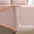 thumbnail image 3 of LammaLoe Extra Deep Pocket California King Sheets set, Fits 18"-24" Mattress, 6 Piece Soft Microfiber Bed Sheet Sets, Blush Pink, 3 of 8