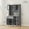 thumbnail image 3 of HOMCOM 71" Kitchen Pantry Storage Cabinet w/Adjustable Shelves Glass Door, 3 of 10