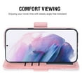 thumbnail image 4 of Asuwish Compatible with Samsung Galaxy S21 5G 6.2 inch Wallet Phone Case and Tempered Glass Screen Protector Flip Credit Card Holder Stand Mandala Flower Cell Cover for S 21 21S G5 Women Men Pink, 4 of 9