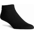thumbnail image 2 of GERVRA Diabetic Ankle Length/Low Cut Socks (3 Pair Pack) Seamless Cotton Blend Made in USA (9-11, Black), 2 of 8