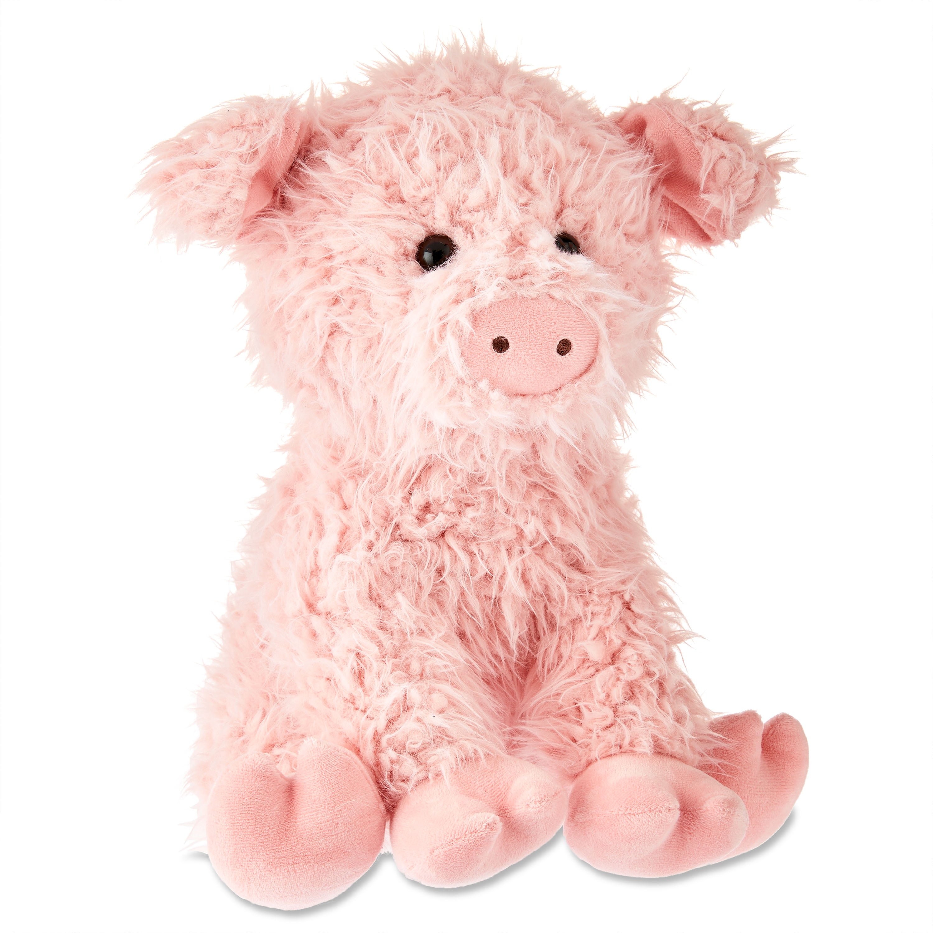 Way to Celebrate Easter Plush 13.5inch Large Long Furry Pig