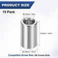 thumbnail image 3 of Uxcell 15PCS M6 Aluminum Spacers 6mm ID x 10mm OD x 16mm L Round  Metal Spacer for Screws Bolts, 3 of 6