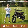 thumbnail image 3 of Wisairt 36V Kids Electric Dirt Bike, 15.5 mph High-Speed Electric Motorcycle Ride on Dirt Bike for Kids Aged 5-10, 133 lbs Max Load, 10-mile Range, Waterproof Seat, Orange & Black, 3 of 9