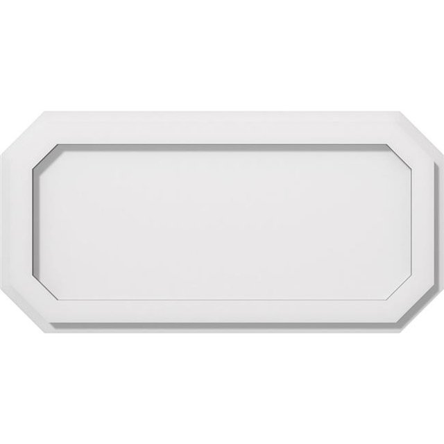 Ekena Millwork CMP20X10ED 10 x 20 in. Rectangle Émeraude Architectural Grade Médaillon de Plafond Contemporain PVC