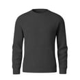 thumbnail image 4 of Mens Knit Sweater Big and Tall Ribbed Crewneck Sweaters Long Sleeve Basic Fashion Warm Shirts Relaxed Fit Lightweight Fall Shirts for Men, 4 of 7