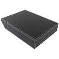 thumbnail image 4 of 4X PU Leather Collection Letter Tray, Document Desk Organizer,Stackable Office File Document Tray Holder (Black), 4 of 8