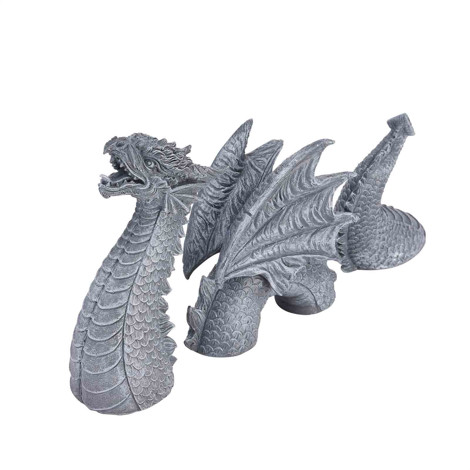 Dragon Garden Statue Durable Courtyard Outdoor Statue Tail Style