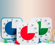 Time Timer Original 12 Visual Countdown Timer – Large 60-Minute Classroom Visual Timer (Red & White)