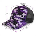thumbnail image 2 of Trucker Hat For Men Women Purple Camouflage Sports Baseball Cap Sun Hat Mesh Golf Dad Hat, 2 of 5