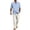 Sky Blue*, variant on RUTAYY Men's Outfits Breathable Long Sleeve Solid Color Shirt with Button Pockets Comfortable Pants Yoga Casual Outdoor Wear Vacation Travel Clothing Sets