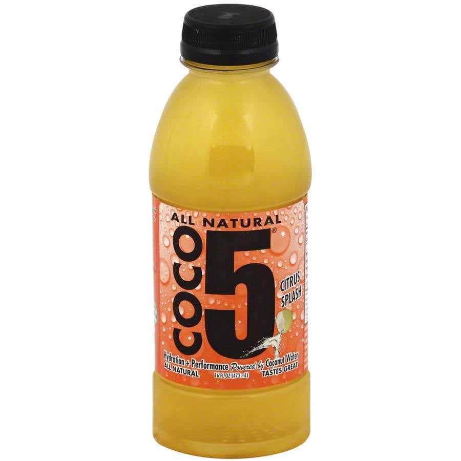 Coco5 Citrus Splash Coconut Water, 16 fl oz, (Pack of 12) by