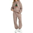 thumbnail image 4 of Christmas Kids Clothes Girls 2 Piece Sweatsuits Long Sleeve Hooded Sweatshirt and Sweatpants Tracksuits Fall Outfits 2-13 Years, 4 of 5