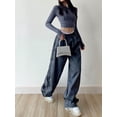 thumbnail image 4 of DcoolMoogl Women's Parachute Pants Cargo Trousers Elastic Waist Wide Leg Track Pants Y2k Clothing, 4 of 7