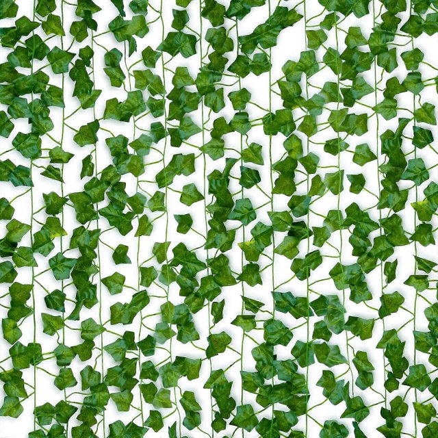 12 Pieces Of Fake Ivy Fake Rattan, Silk Ivy Garland Green Plant Artificial Green Hanging Plant Vine