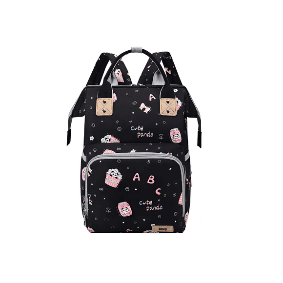 Mochila Pañaleras Para Bebe Bolsa Impermeable Multiusos. Belug, Negra
