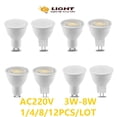 thumbnail image 2 of Foco LED GU10 MR16 AC220V 110V superbrillante, reemplazo de luz blanca cálida, lámpara halógena adecuada para cocina, 50W, 100W, 1-12 unidades, 2 of 4