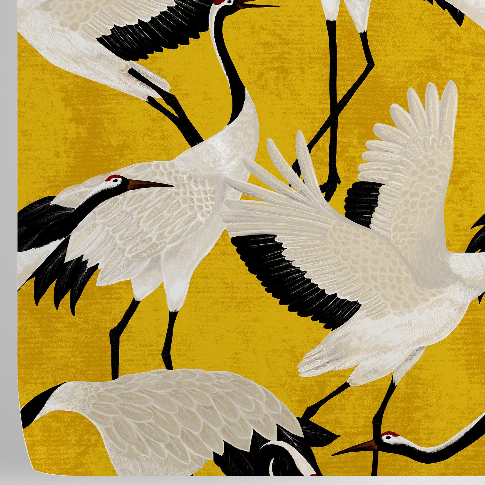 Gold Herons Wallpaper