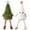 Green+White, variant on XIHAMA 1/2 Piece Christmas Doll Long Legs Plush Doll Ornaments Christmas Tree Doll Desktop Ornament with Long Striped Legs for Table Cabinets and Furniture