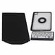 thumbnail image 3 of Funda con teclado vertical para tableta, tapa trasera magnética transparente, teclado Bluetooth desmontable con portalápices, color negro, 3 of 14